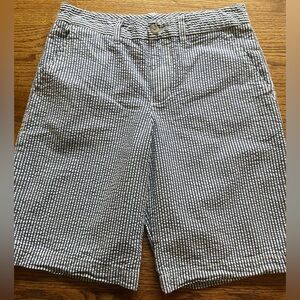 Ralph Lauren Polo boys navy seersucker shorts- 100% cotton- size 14 boys